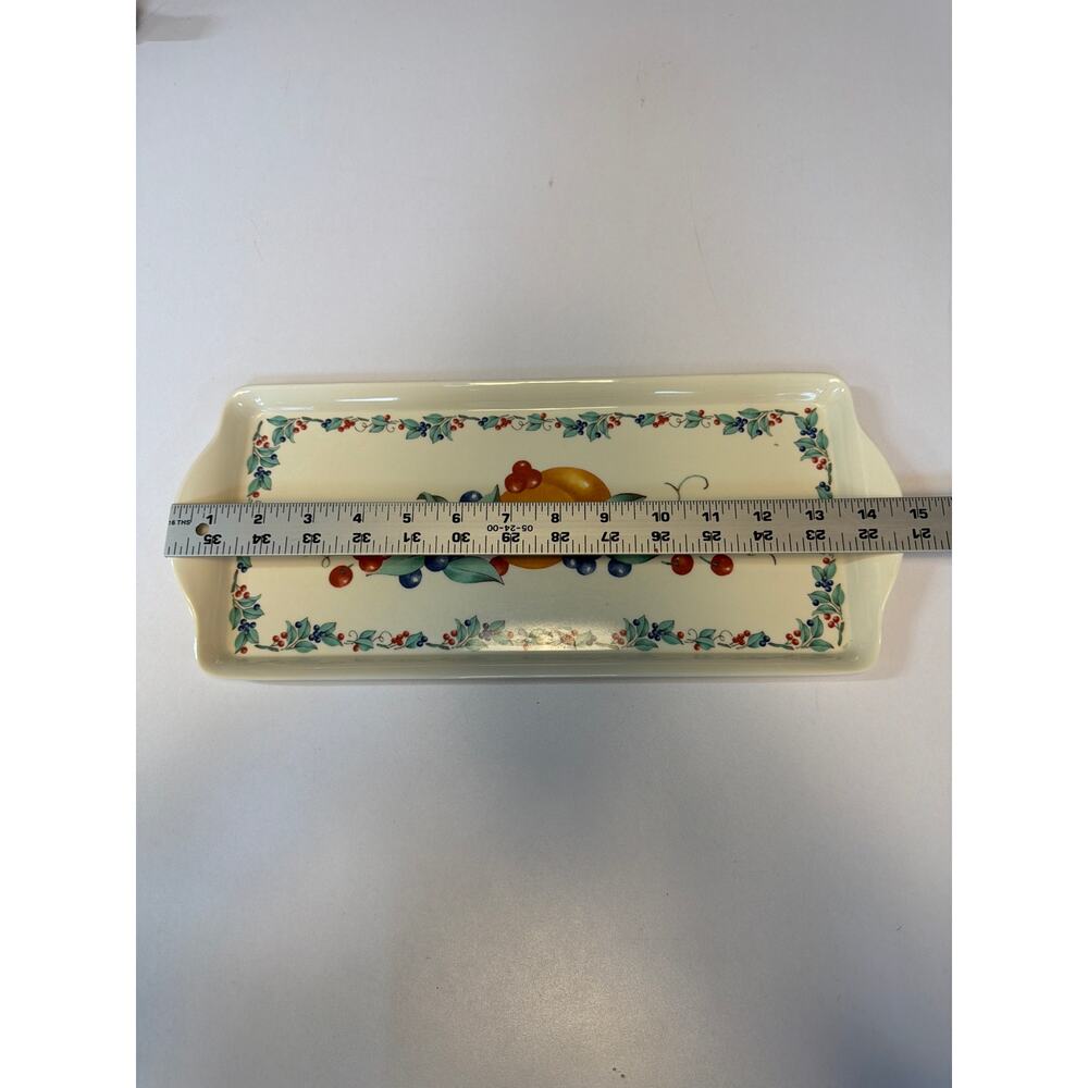 VTG Eurita Reston Lloyd Corelle Abundance Melamine Rectangle Serving Tray 14.75" - Picture 6 of 7